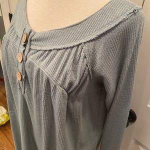 We The Free Thermal Henley, Seafoam Green